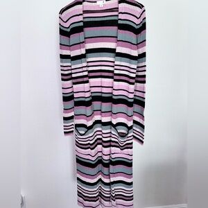 SO Pink and Black Striped Sweater